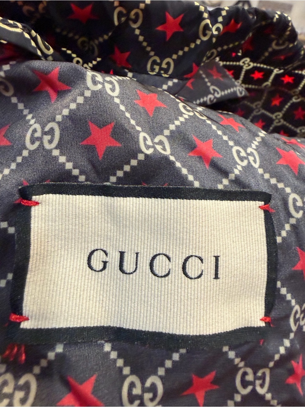Gucci Unisex Windbreaker Jacket Red Star and GG Motif - Picture 3 of 15